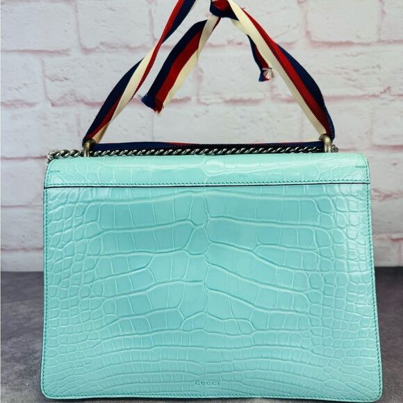 Gucci Croc Embossed Dionysus Crab Embroidered Limited Edition Runway Bag - Picture 7 of 16